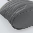 CHANEL Hand Pouch Choco Bar Hand Bag Nylon Gray Silver CC Auth BA13593A-11