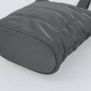 CHANEL Hand Pouch Choco Bar Hand Bag Nylon Gray Silver CC Auth BA13593A-12