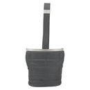 CHANEL Hand Pouch Choco Bar Hand Bag Nylon Gray Silver CC Auth BA13593A-2
