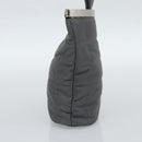 CHANEL Hand Pouch Choco Bar Hand Bag Nylon Gray Silver CC Auth BA13593A-4