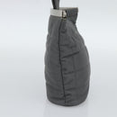 CHANEL Hand Pouch Choco Bar Hand Bag Nylon Gray Silver CC Auth BA13593A-5