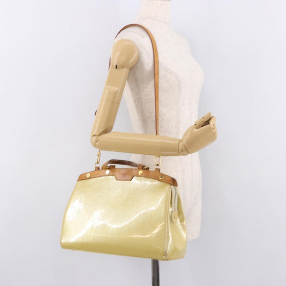 LOUIS VUITTON Monogram Vernis Blair MM Hand Bag 2way Perle LV Auth BA13598