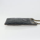 CHANEL Chain Tote Bag Lamb Skin Black Gold CC Auth BA13601-4