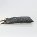 CHANEL Chain Tote Bag Lamb Skin Black Gold CC Auth BA13601-5