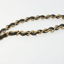 CHANEL Chain Tote Bag Lamb Skin Black Gold CC Auth BA13601-9