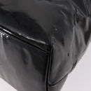 CHANEL Chain Tote Bag Patent leather Black Gold CC Auth BA13602A-13
