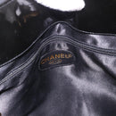 CHANEL Chain Tote Bag Patent leather Black Gold CC Auth BA13602A-15