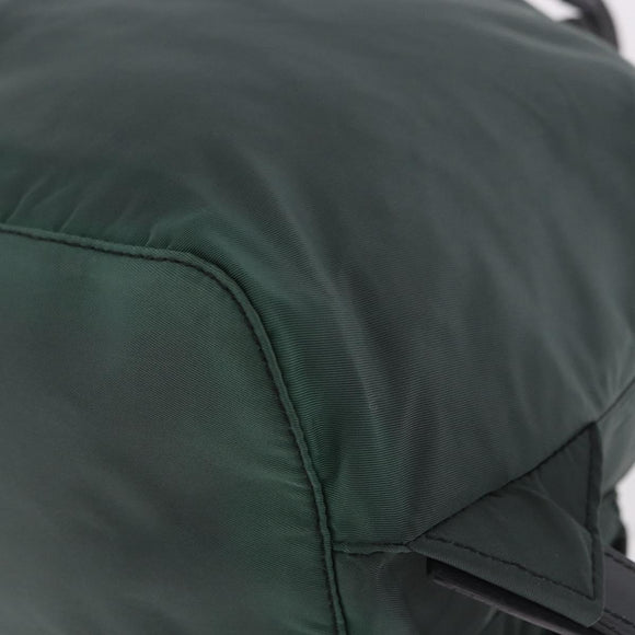 PRADA Backpack Nylon Green Silver Auth BA13603A