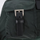 PRADA Backpack Nylon Green Silver Auth BA13603A-20