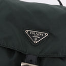 PRADA Backpack Nylon Green Silver Auth BA13603A-22