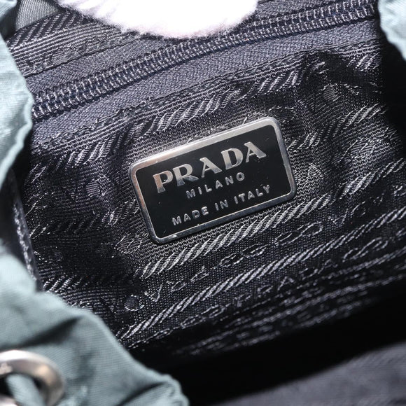 PRADA Backpack Nylon Green Silver Auth BA13603A