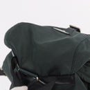 PRADA Backpack Nylon Green Silver Auth BA13603A-6