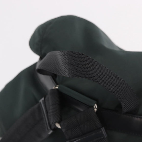 PRADA Backpack Nylon Green Silver Auth BA13603A