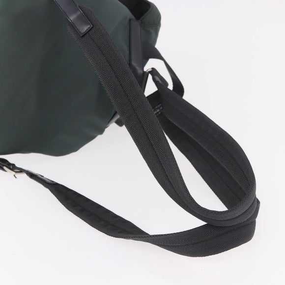 PRADA Backpack Nylon Green Silver Auth BA13603A