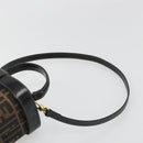 FENDI Zucca Canvas Hand Bag 2way Black Brown Auth BA13604A-10
