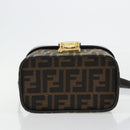 FENDI Zucca Canvas Hand Bag 2way Black Brown Auth BA13604A-11