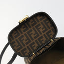 FENDI Zucca Canvas Hand Bag 2way Black Brown Auth BA13604A-18