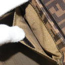 FENDI Zucca Canvas Hand Bag 2way Black Brown Auth BA13604A-23