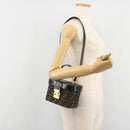 FENDI Zucca Canvas Hand Bag 2way Black Brown Auth BA13604A-25