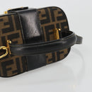 FENDI Zucca Canvas Hand Bag 2way Black Brown Auth BA13604A-7