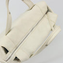 CHANEL V Stitch Hand Bag Lamb Skin White Silver CC Auth BA13606V-6