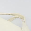 CHANEL V Stitch Hand Bag Lamb Skin White Silver CC Auth BA13606V-8