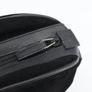 GUCCI Bamboe Handtas Suède Zwart Zilver 002 1084 200047 Auth BA13607V-10