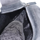 GUCCI Bamboo Hand Bag Suede Black Silver 002 1084 200047 Auth BA13607V-18