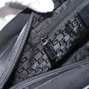 GUCCI Bamboo Hand Bag Suede Black Silver 002 1084 200047 Auth BA13607V-20