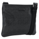 GUCCI GG Implementation Shoulder Bag PVC Black Silver Auth BA13608-1