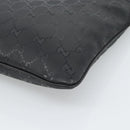 GUCCI GG Implementation Shoulder Bag PVC Black Silver Auth BA13608-10