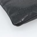 GUCCI GG Implementation Shoulder Bag PVC Black Silver Auth BA13608-13