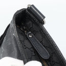 GUCCI GG Implementation Shoulder Bag PVC Black Silver Auth BA13608-15