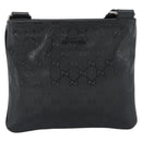 GUCCI GG Implementation Shoulder Bag PVC Black Silver Auth BA13608-2