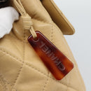 CHANEL Matelasse Hand Bag Lamb Skin Beige CC Auth BA13609V-14
