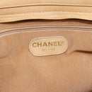 CHANEL Matelasse Hand Bag Lamb Skin Beige CC Auth BA13609V-17