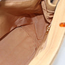 CHANEL Matelasse Hand Bag Lamb Skin Beige CC Auth BA13609V-19