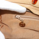 CHANEL Matelasse Hand Bag Lamb Skin Beige CC Auth BA13609V-21