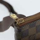 LOUIS VUITTON Damier Ebene Pochette Merwiel Shoulder Bag N51127 LV Auth BA13611-20