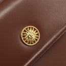 VERSACE Hand Bag Leather Brown Gold Auth BA13612A-17