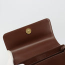 VERSACE Hand Bag Leather Brown Gold Auth BA13612A-11