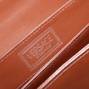 VERSACE Hand Bag Leather Brown Gold Auth BA13612A-18