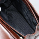 VERSACE Hand Bag Leather Brown Gold Auth BA13612A-12