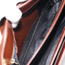 VERSACE Hand Bag Leather Brown Gold Auth BA13612A-21