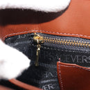 VERSACE Hand Bag Leather Brown Gold Auth BA13612A-22