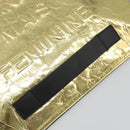CHANEL Clutch Bag Leather Gold Tone Silver CC Auth BA13613SAM-12