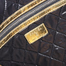 CHANEL Clutch Bag Leather Gold Tone Silver CC Auth BA13613SAM-15
