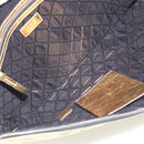 CHANEL Clutch Bag Leather Gold Tone Silver CC Auth BA13613SAM-16