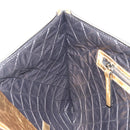 CHANEL Clutch Bag Leather Gold Tone Silver CC Auth BA13613SAM-18