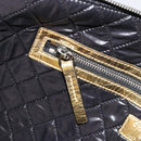 CHANEL Clutch Bag Leather Gold Tone Silver CC Auth BA13613SAM-19